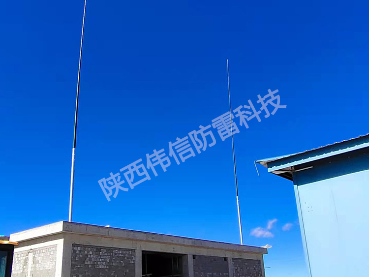 24米獨(dú)立雷達(dá)站玻璃鋼避雷針，抗干擾防側(cè)閃絕緣玻璃鋼避雷針產(chǎn)品展示三